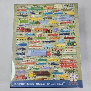 Blue Lobster Motor Machines Puzzle 1000 Piece Retro By Bryan Beach Sealed